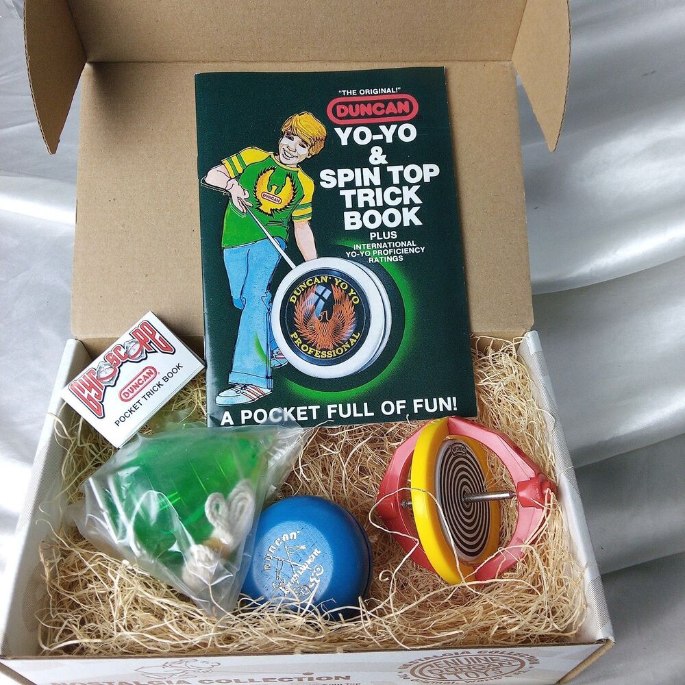VINTAGE DUNCAN YO YO NOSTALGIA COLLECTION BOXED SET 2008-WRITING ON BOX TOP